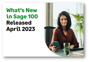 what's new in Sage 100 released April 2023